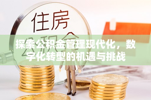 芝罘探索公积金管理现代化，数字化转型的机遇与挑战