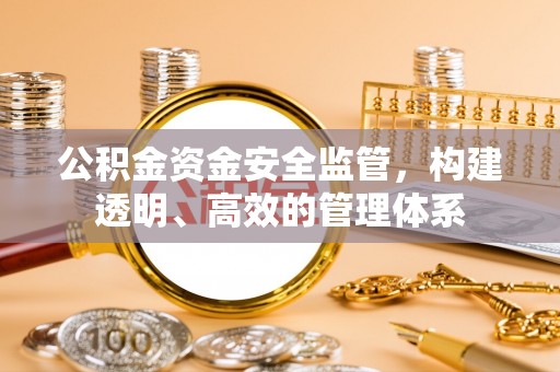 芝罘公积金资金安全监管，构建透明、高效的管理体系