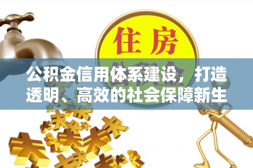 芝罘公积金信用体系建设，打造透明、高效的社会保障新生态