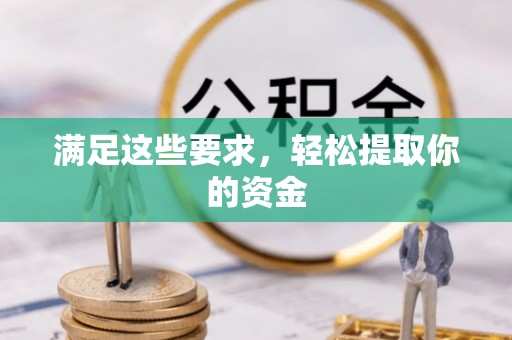 芝罘满足这些要求，轻松提取你的资金