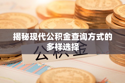芝罘揭秘现代公积金查询方式的多样选择